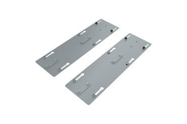 Platine coulissante x 1 pour pied intermédiaire ECLA pôle de 4 bureaux - finition aluminium