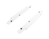 Jeu platines coulissantes Arch pour pied extérieur bureau droit - blanches