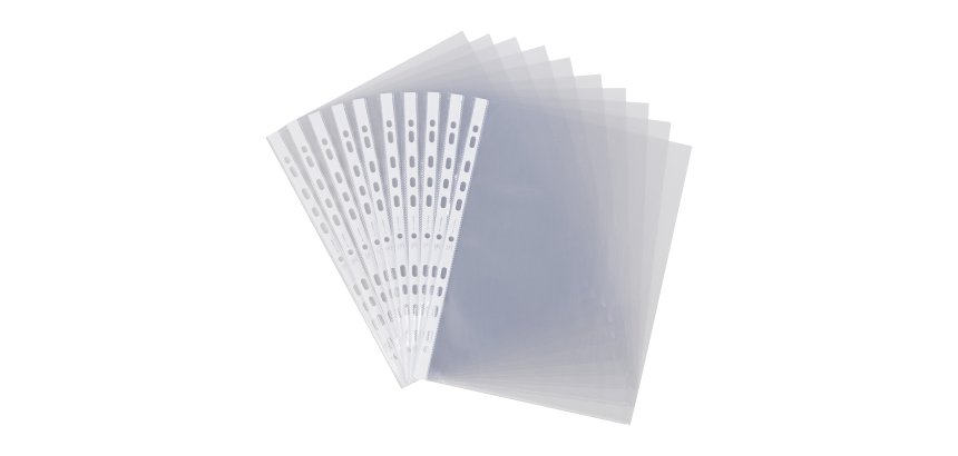 Pack de 200 + 100 pochettes perforées Oxford A4 polypropylène lisse 9/100e