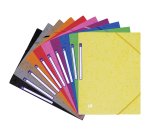 Pack de 15 chemises à élastique 3 rabats carte Oxford 24 x 32 cm dos 2,5 cm assorties + 5 offertes