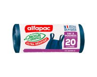 Müllbeutel 20 Liter mit Handgriffen Alfapac blau - 40 Exemplare