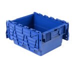 Bac de stockage navette avec couvercle en plastique bleu - 16 litres