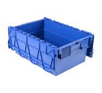 Bac de stockage navette avec couvercle en plastique bleu - 44 litres