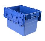 Bac de stockage navette avec couvercle en plastique bleu - 78 litres