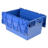 Bac de stockage navette avec couvercle en plastique bleu - 54 litres