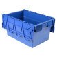 Opbergdoos vervoer met deksel in blauw plastiek - 54 liter 