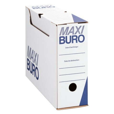 Boîte à archives blanches dos 10 cm - Maxiburo