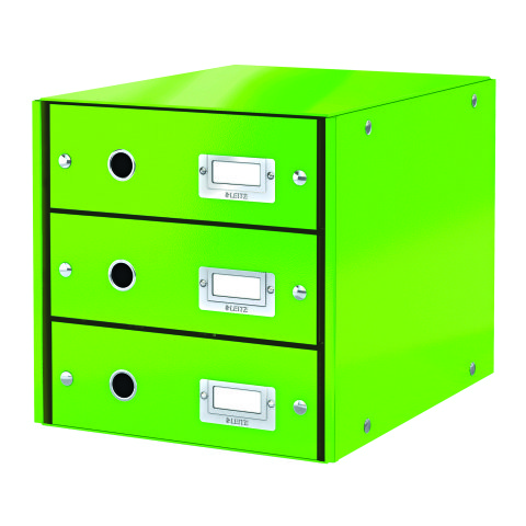 Módulo de clasificación Leitz Click & Store Wow 3 cajones de color verde