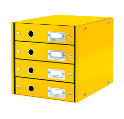 Módulo de clasificación Leitz Click & Store Wow 4 cajones de color amarillo