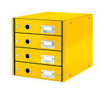 Módulo de clasificación Leitz Click & Store Wow 4 cajones de color amarillo