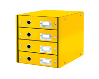 Módulo de clasificación Leitz Click & Store Wow 4 cajones de color amarillo