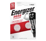 Pile bouton CR2032 lithium Energizer - Blister de 2 piles