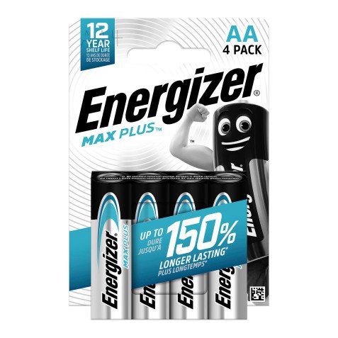 Energizer Max Plus - Pack de 4 piles Alcalines AA/LR06 - 1,5