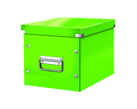 Caja de almacenamiento de cartón Leitz Click & Store Wow Cube Formato M color verde