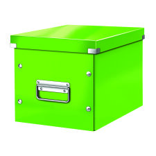 Caja de almacenamiento de cartón Leitz Click & Store Wow Cube Formato M color verde