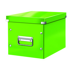 Caja de almacenamiento de cartón Leitz Click & Store Wow Cube Formato M color verde