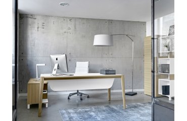 Mesa Ostrahl blanca An 180 cm con mueble