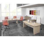 Bureau droit L 120 x P 80 cm piètement plein bois - Jazz