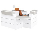 Banque d'accueil d'angle pour personne à mobilité réduite L 83 x H 74 cm - Sunday