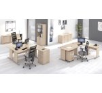 Bureau compact piètement L bois Bruneau Excellens