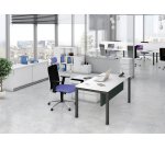 Bureau droit Arko piètement métal 50 x 50 mm