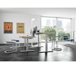 Bureau assis-debout à réglage électrique blanc L 160 x P 80 cm - Up & Up