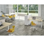 Bureau assis-debout à réglage électrique chêne L 160 x P 80 cm - Up & Up