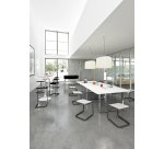 Tabouret haut Taglio piètement anthracite