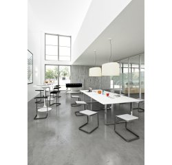 Tabouret bas Taglio piétement anthracite