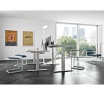 Tabouret bas Taglio piètement blanc