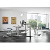 Tabouret haut Taglio piètement blanc