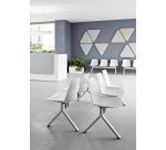 Chaises sur poutre métal Occa assise polypropylène