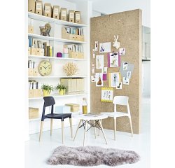 Pack niedrige Tisch + 2 Stühle Oréa weiß