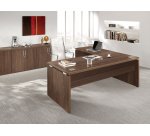 Bureau droit Direction Bruneau Shiny piètement plein bois