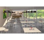 Table de restauration carrée L 80 x P 80 cm - Tulipan