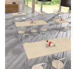 Table de restauration carrée L 80 x P 80 cm - Tulipan