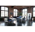 Bureau droit Squadra piètement métal 40 x 40 mm