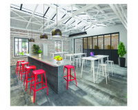 Stool red Metalo 