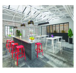 Hocker rot Metalo 