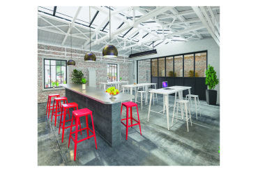 Stool red Metalo 