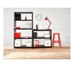 Rayonnage Combi H 97 cm - Tablettes métal sans rebords