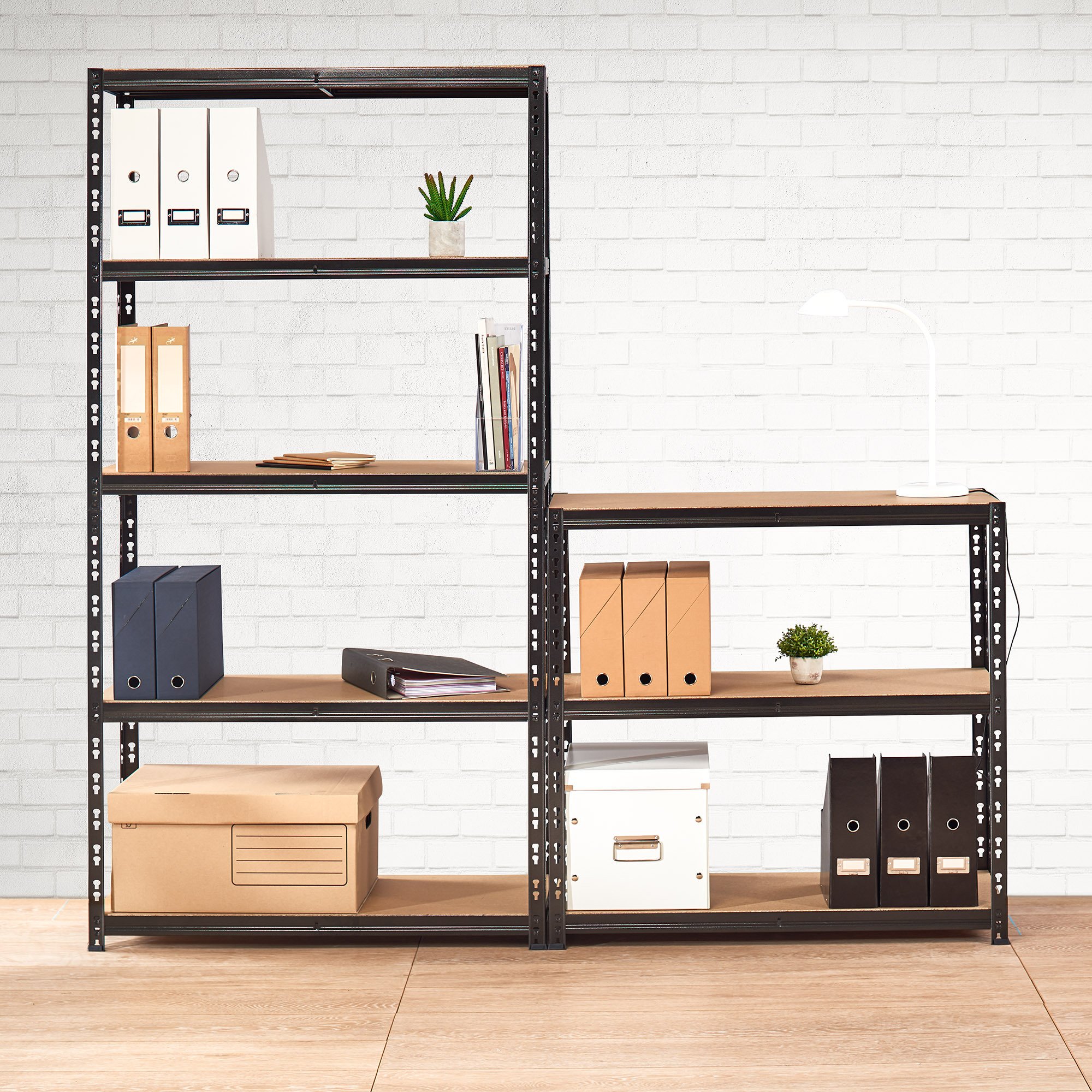 Office shelving Concepto - Shelves made of chipboard without edges