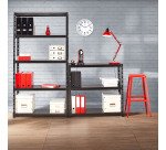 Rayonnage Combi H 97 cm - Tablettes métal sans rebords