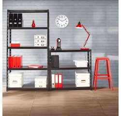 Rayonnage Combi H 192 x L 100 cm - Tablettes métal sans rebords