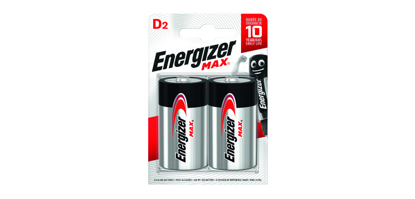 Energizer Max - Pack de 2 piles Alcalines D/LR20 - 1,5V