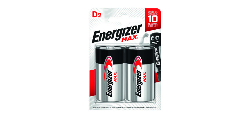 Energizer Max - Pack de 2 piles Alcalines D/LR20 - 1,5V