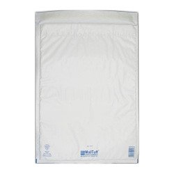 Pochette à bulles d'air plastique blanc 350 x 470 mm Mail Tuff - Carton de 75