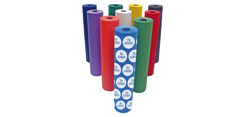 Papel de regalo personalizado - 6 bobinas de 62 cm x 55 m