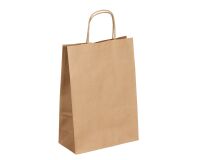 Bolsa kraft natural asas cordón 31 x 22 x 10 cm - Caja de 50
