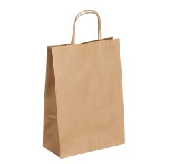 Bolsa kraft natural asas cordón 31 x 22 x 10 cm - Caja de 50